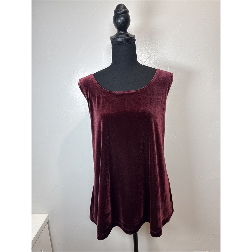Susan Graver Tank Top and Jacket Size 2X? Wine Whimsigoth Dark Romantic - Picture 2 of 11